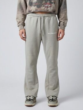 RETROVERT Grey Star Patch Flare Sweatpants Size Small